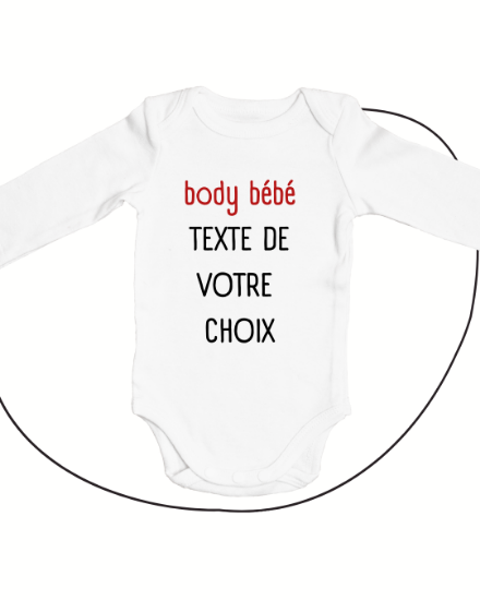 Body bébé personnalisé